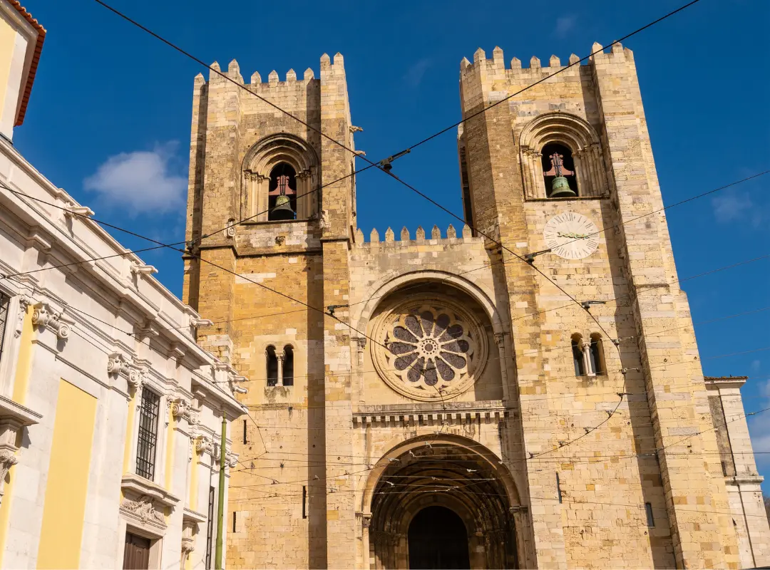 Lisbon Cathedral facade.