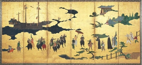 Detail from the Namban Screen collection.