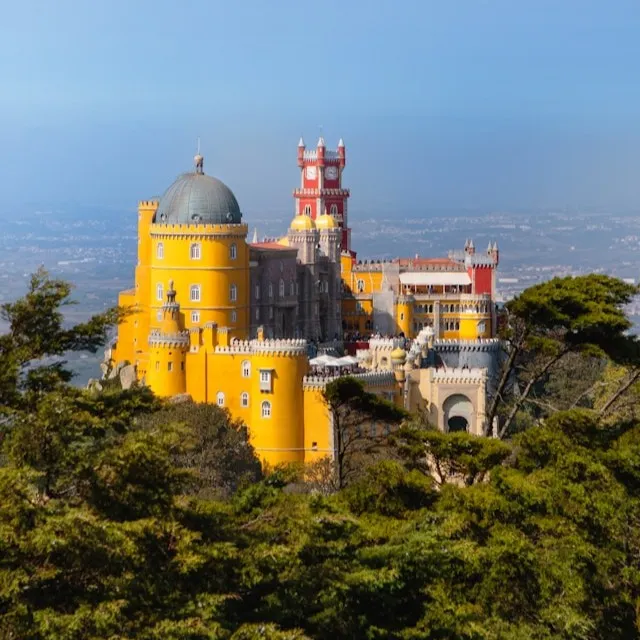 Aerial view of the National Palace of Pena.