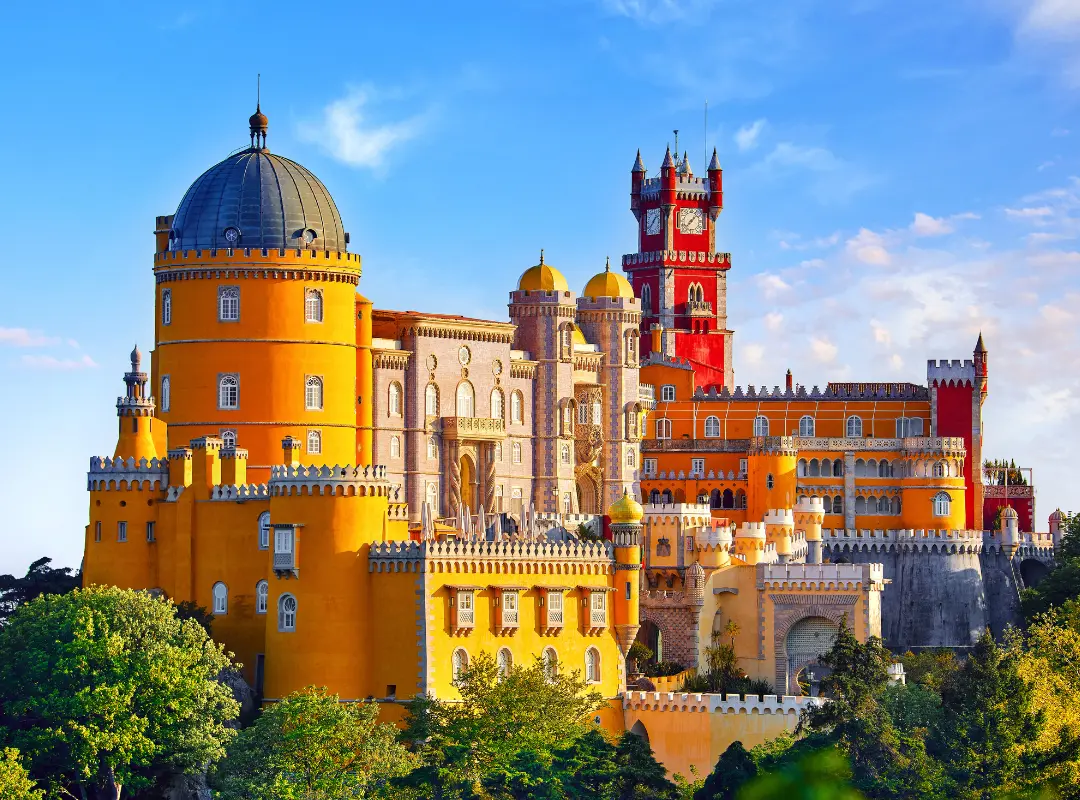 National Palace of Pena exterior in Sintra.